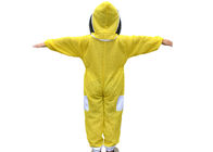 أطفال أصفر اللون بثلاث طبقات التهوية ملابس واقية تربية النحل