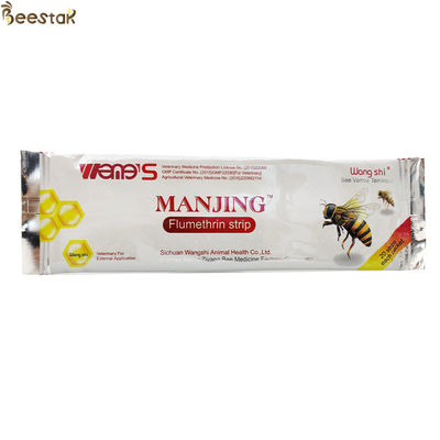 شراء Wangshi Bee Medicine Manjing Flumethrin Strip Varroa Mite Treatment for Bees 20 شريطًا لكل كيس التصنيع عبر الإنترنت