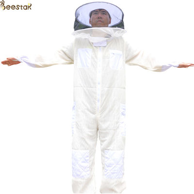 شراء حجاب مستدير التهوية ملابس تربية النحل سترة بدلة قطن Bee Keeper التصنيع عبر الإنترنت